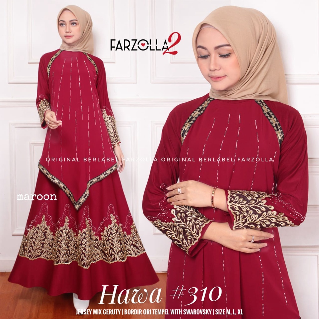 Baju Pesta Arab Abaya Turki Gamis Arab Mewah Baju Muslim Wanita Syari Abaya Turkey Model Hawa #310 Terbaru 2021