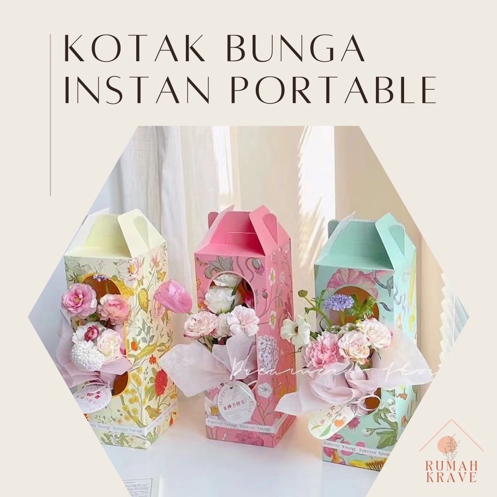 

RUMAH KRAVE - Kotak Bunga Instan Portable Kardus Buket