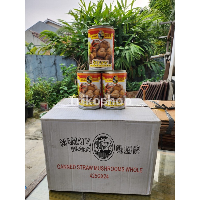 

Jamur Merang Mamata Straw Mushroom 1 Dus isi 425g x 24 Kaleng