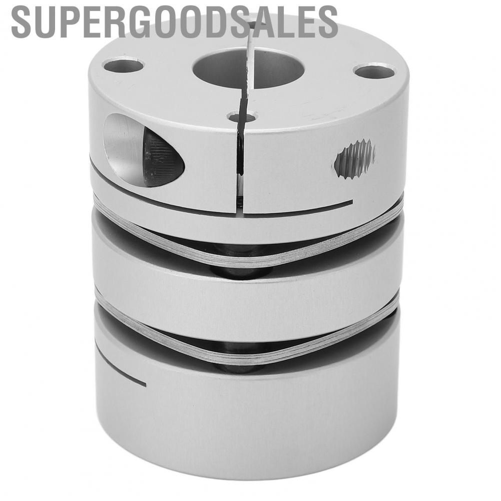 Supergoodsales 2 Diaphragm Coupling Good Adaptation  Mounting Aluminum Alloy Stainless Steel Double Coupler Lightweight for Screw Drive