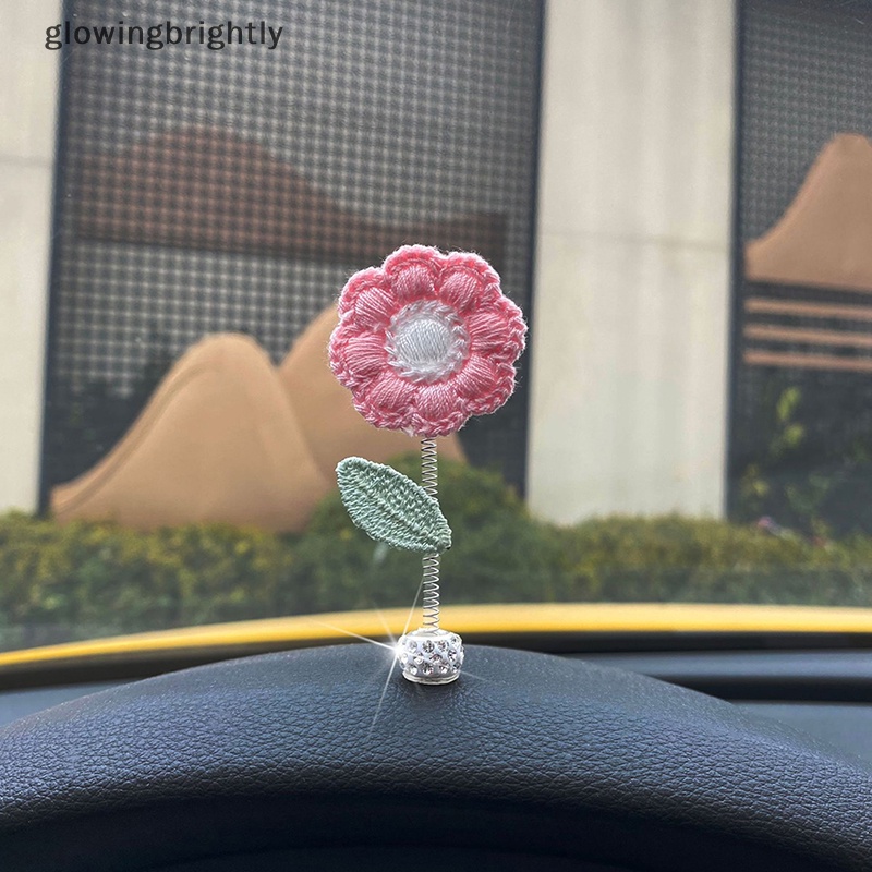 [glowingbrightly] Dekorasi Mobil Car Window Side Ornamen Bunga Lucu Auto Interior Dashboard Aksesoris Interior Untuk Hadiah Anak Perempuan Drop TFX