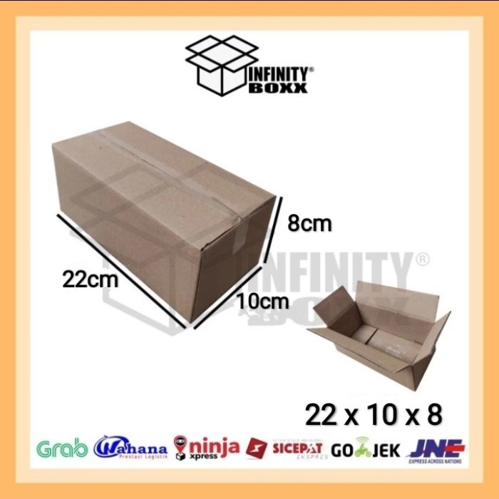 

kardus box packaging packing 22x10x8 cm POLOS SHEET