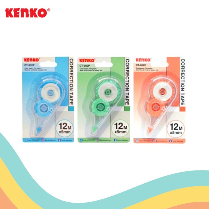

CORRECTION TAPE CT-902P KENKO 12M X 5MM - TIPEX KRTAS