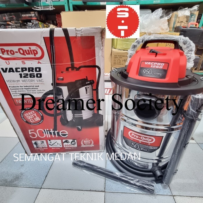 Berkualitas VACPRO1260 VACUUM CLEANER DEBU WET DRY 50 LITER PROQUIP VACPRO 1260 SWY608