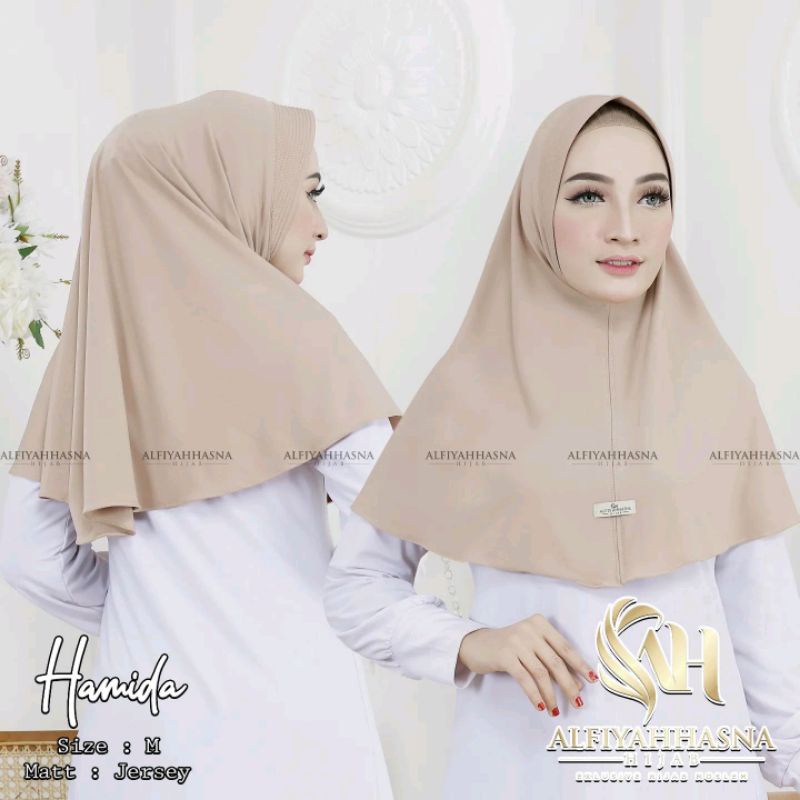 𝐀𝐋𝐅𝐈𝐘𝐀𝐇𝐇𝐀𝐒𝐍𝐀 - KHIMAR HAMIDA SIZE M JERSEY PREMIUM / BERGO HAMIDA AGEN SALWAADIBA by Nafisya Hijab