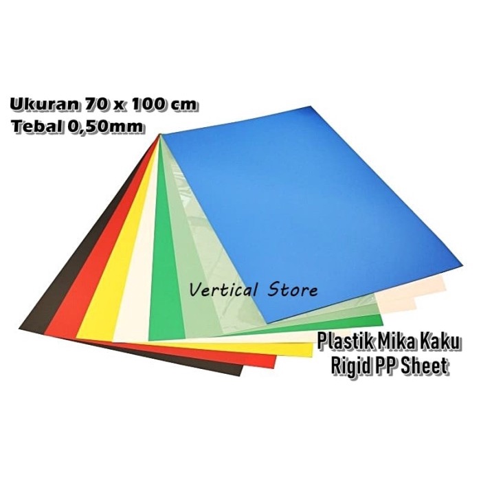 

Plastik PP Mika Kaku Lembaran Sampul Agenda 70cm x 100cm x 0.5mm - Hitam