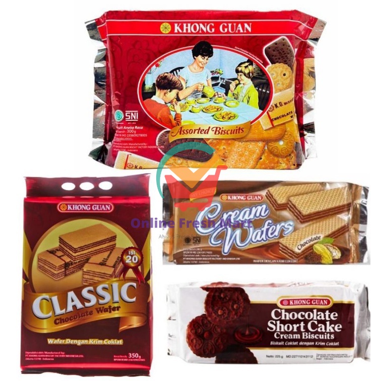 

KHONG GUAN Aneka Biscuit Assorted chocolate short cake wafer classic jadul - Online Fresh Mart Denpasar