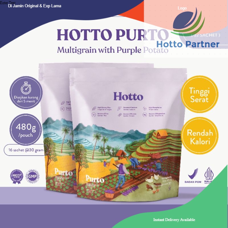 

BUNDLING 2 POUCH !! Hotto Purto Multigrain with Purple Potato Isi 32