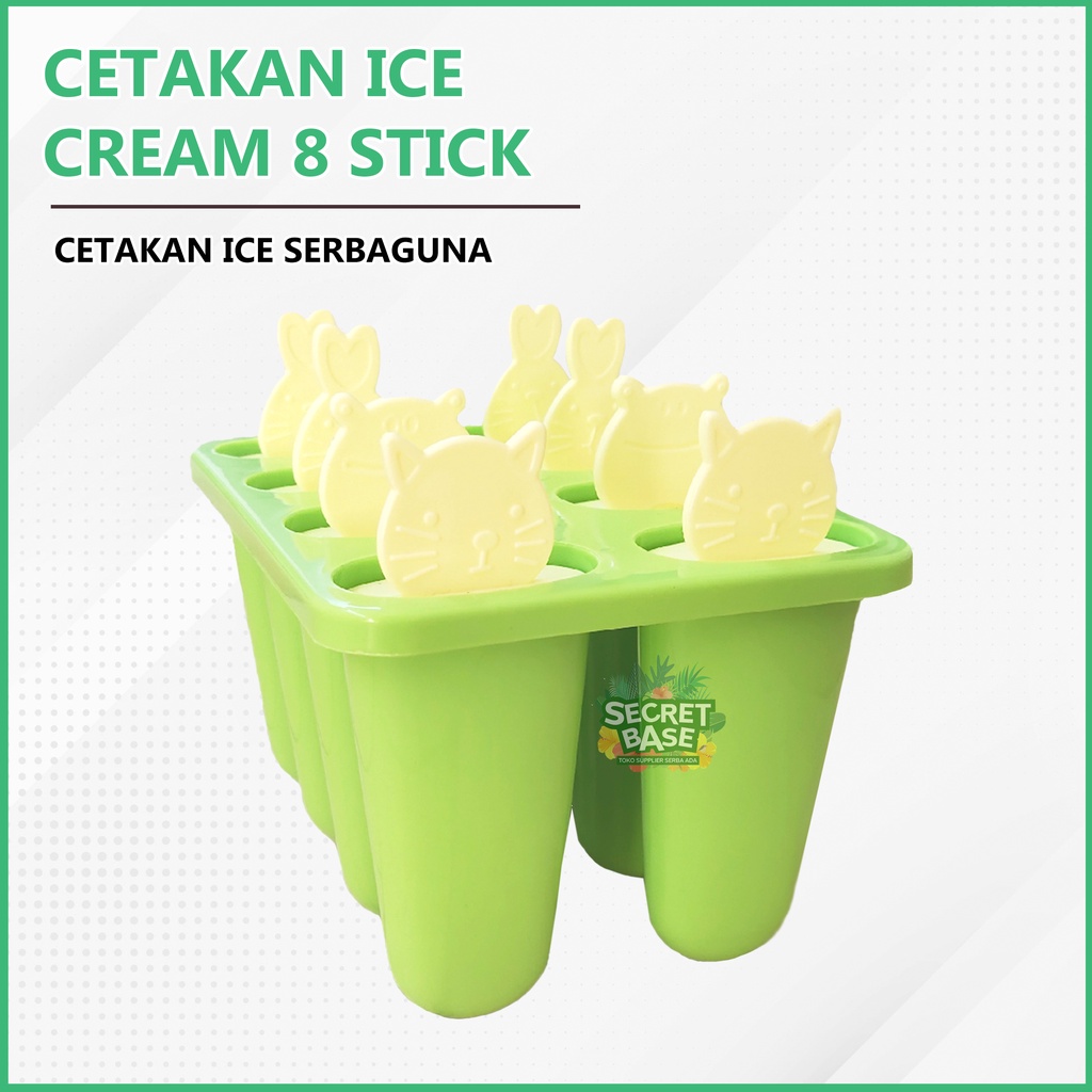 CETAKAN STIK ES KRIM - Isi 8 / Cetakan Es Krim / Cetakan Es Loli