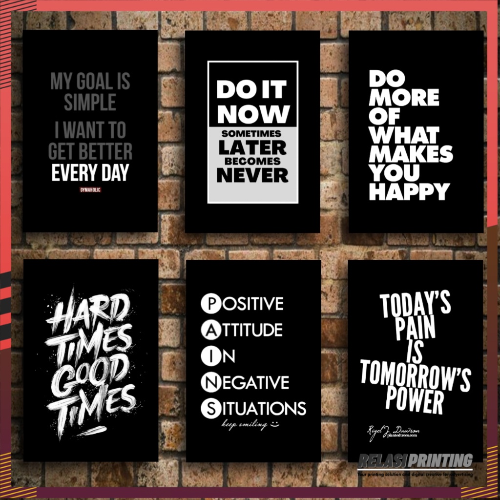 Hiasan Dinding poster kayu motivasi kata kata 20X30 Walldecor / Poster kata kata Motivasi / poster d