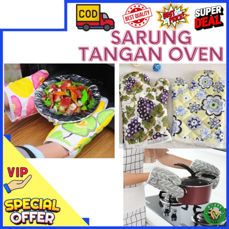 Sarung Tangan Oven Microwave Kompor Tebal Anti Panas / Sarung Tangan Panci Wajan Anti Panas / Kaos T