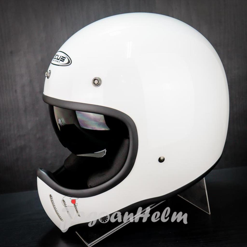 ZEUS HELM ZS916 D SOLID |WHITE ZS916D - ZEUS 916 RETRO CLASSIC