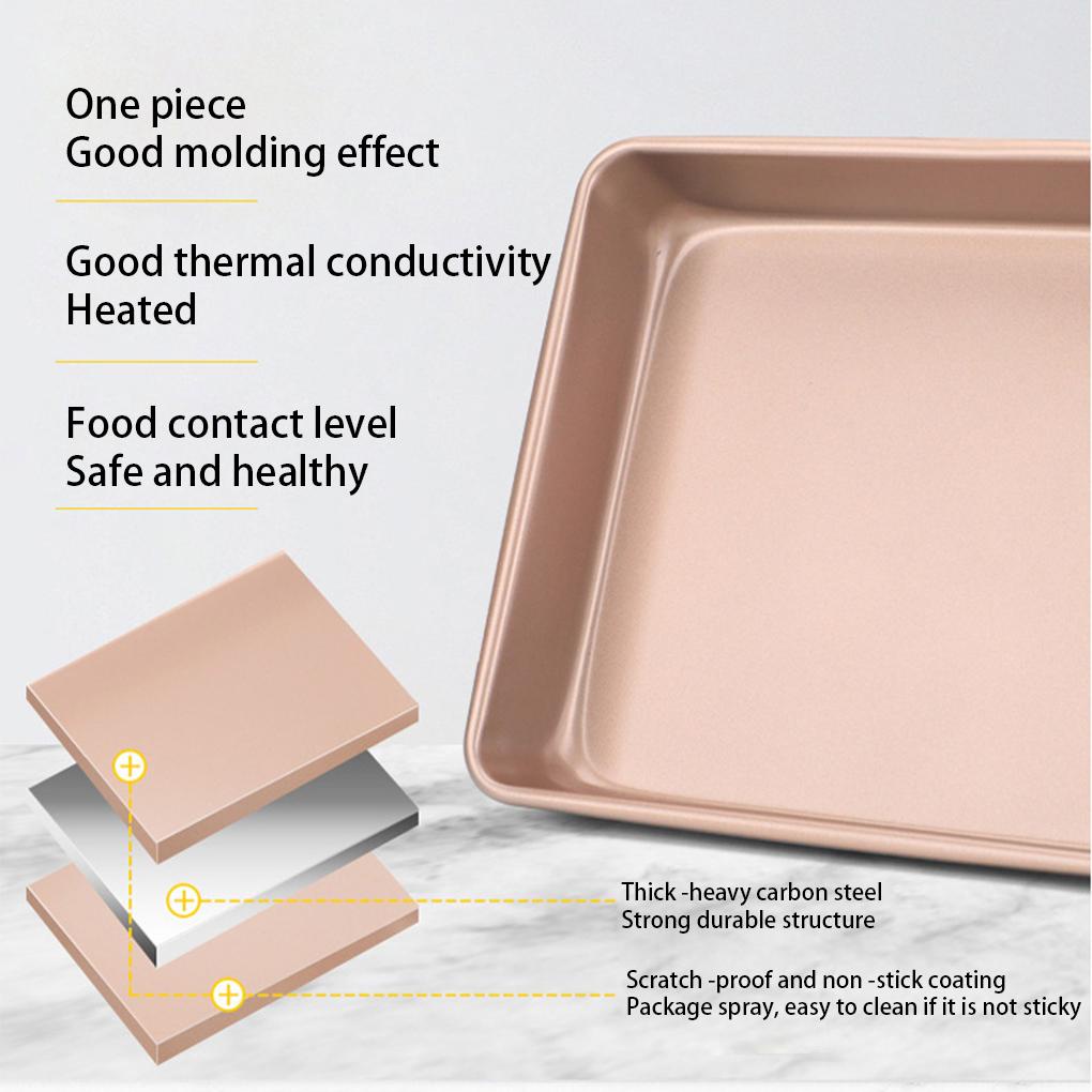 Loyang Kue Oven Non Stick Memasak Baking Roasting Cetakan Bentuk Persegi Pastry Bakeware BBQ Pan Cetakan Tahan Panas