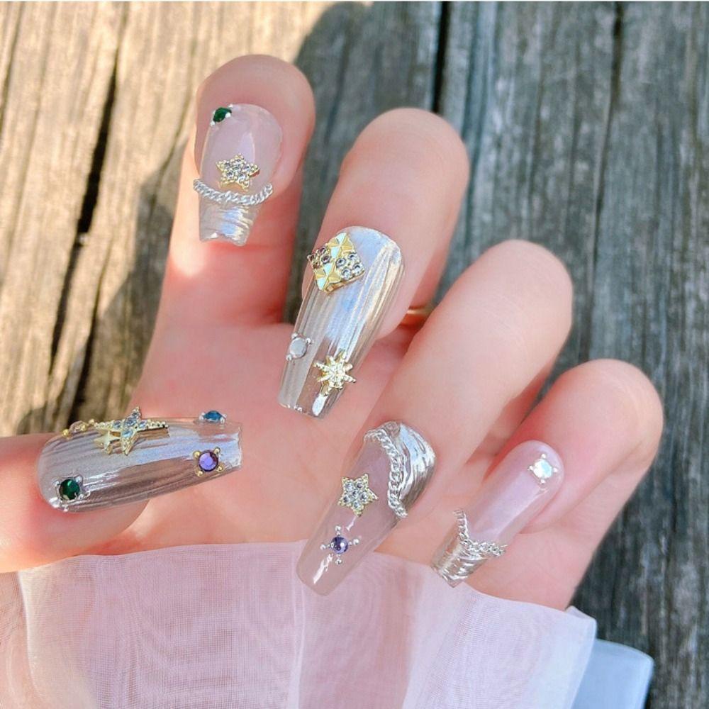 Mxbeauty Dekorasi Nail Art Alfabet DIY Rumbai Berlian Imitasi Zirkon Manicure Ornaments