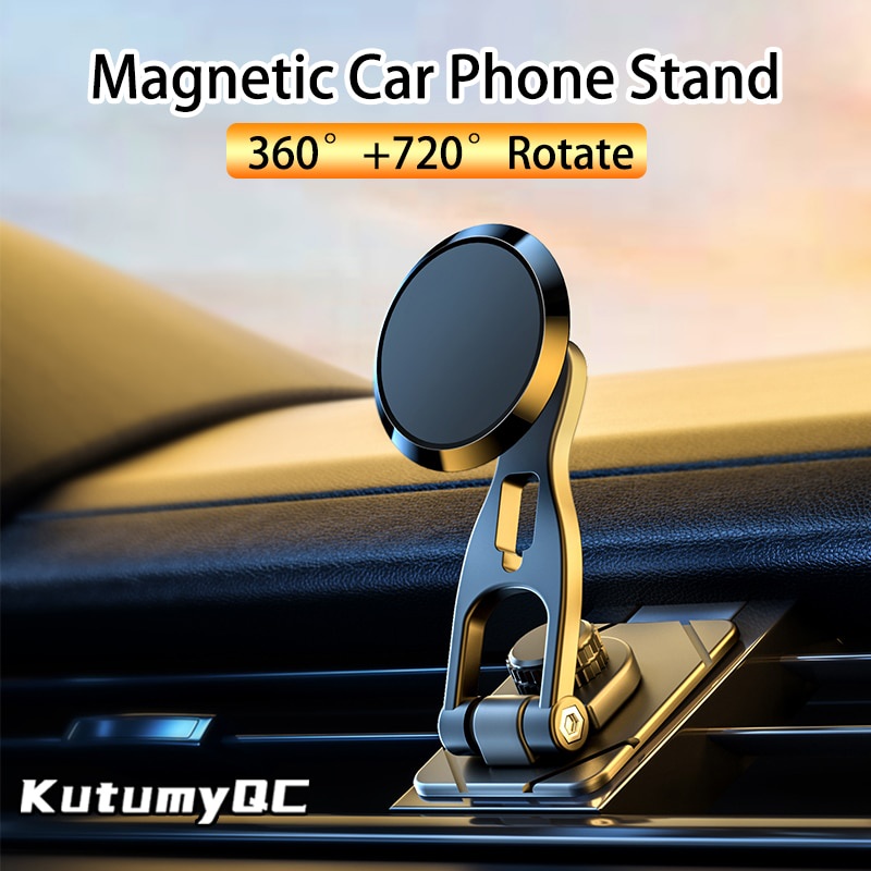 Dudukan Holder Handphone Magnetik Untuk Mobil360° Rotasi Adjustable Cocok Untuk Semua Smartphone