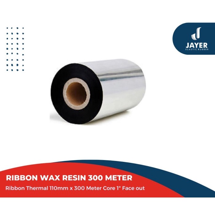 Ribbon  Barcode Printer Thermal  WAX RESIN Face Out  110 x 300 Meter