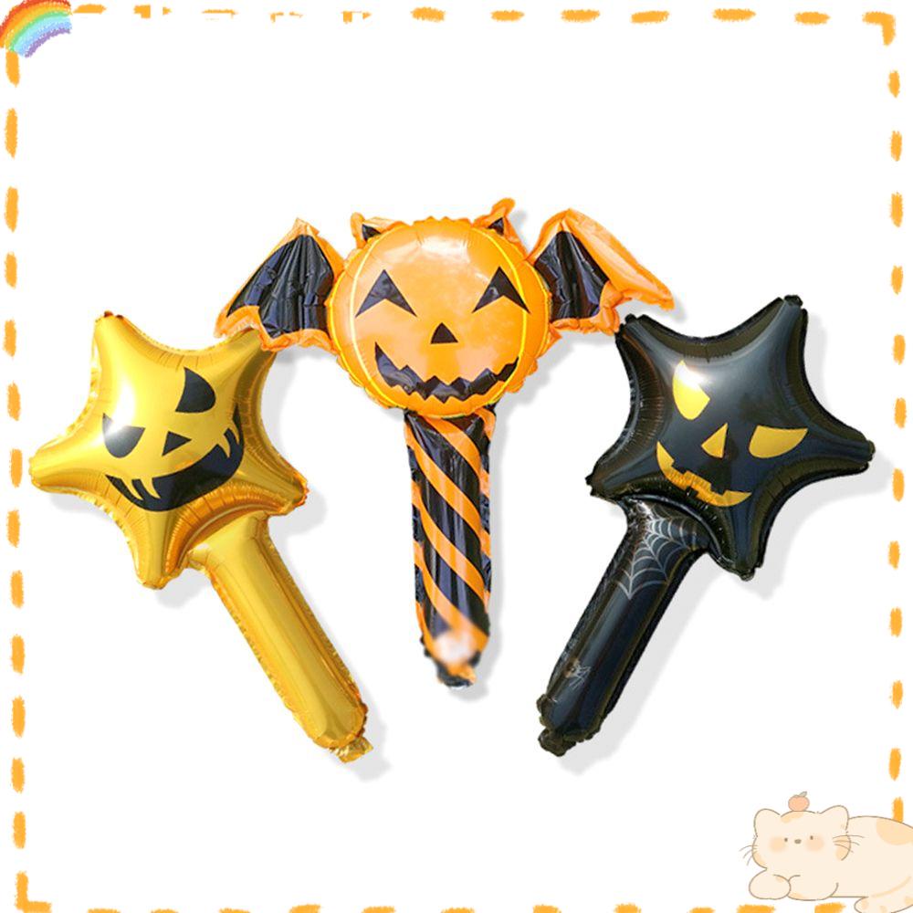 Solighter 5 Pcs Halloween Dekorasi Balon Handheld Halloween Supply Tongkat Batang Ornamen Rumah