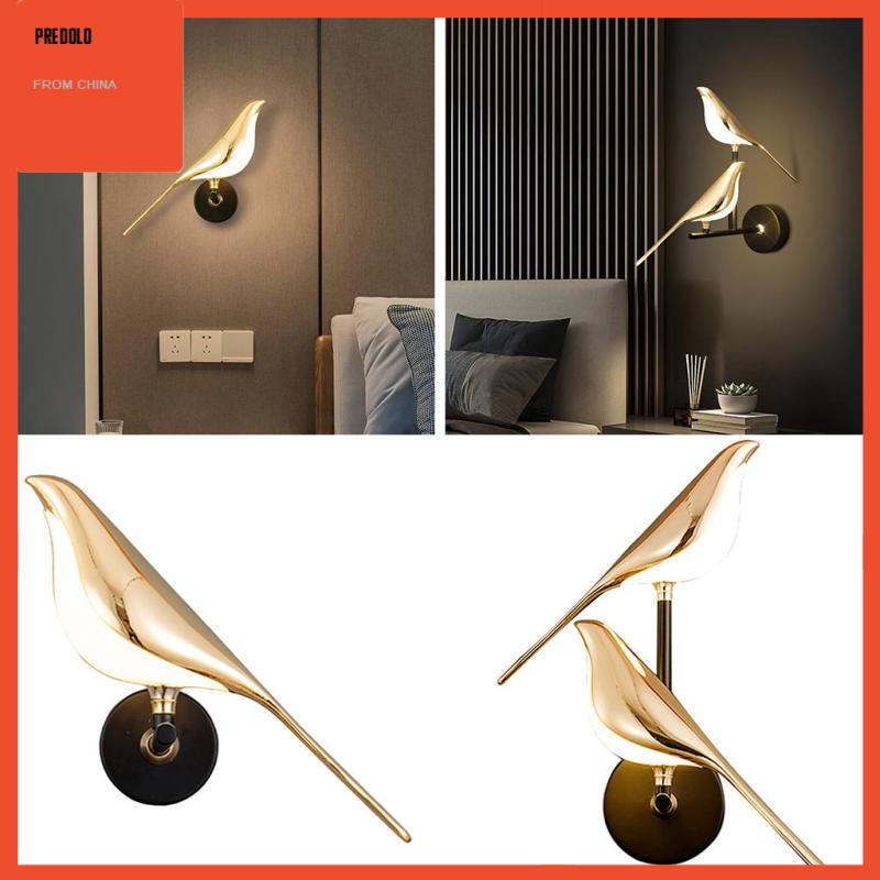 [Predolo] Nordic Bird Lampu Dinding Tempel Dinding Acrylic Wall Sconce Light Untuk Rumah Indoor