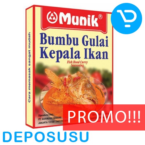 

[Ready Stock]COD MUNIK Bumbu GULAI KEPALA IKAN 105g | Fish Head Curry Seasoning - SKU-8