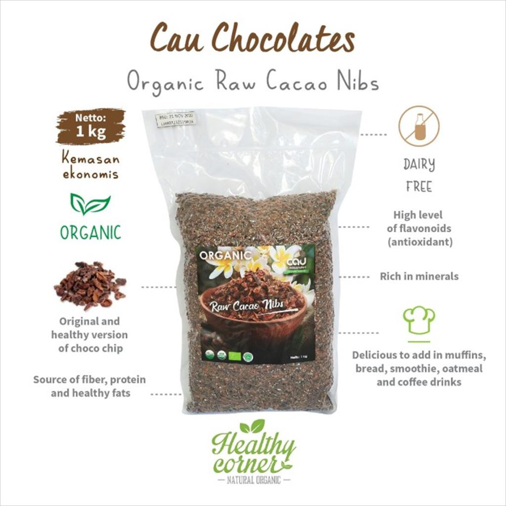 

Organic Raw Cacao Nibs ( Biji Kakao ) 1 Kg - Cau Chocolates