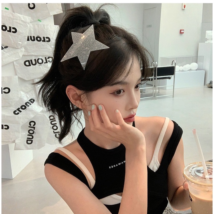 Bintang Tidak Teratur Jepit Rambut Musim Semi Klip Mode Super Flash Rambut Klip Wanita Aksesoris Rambut