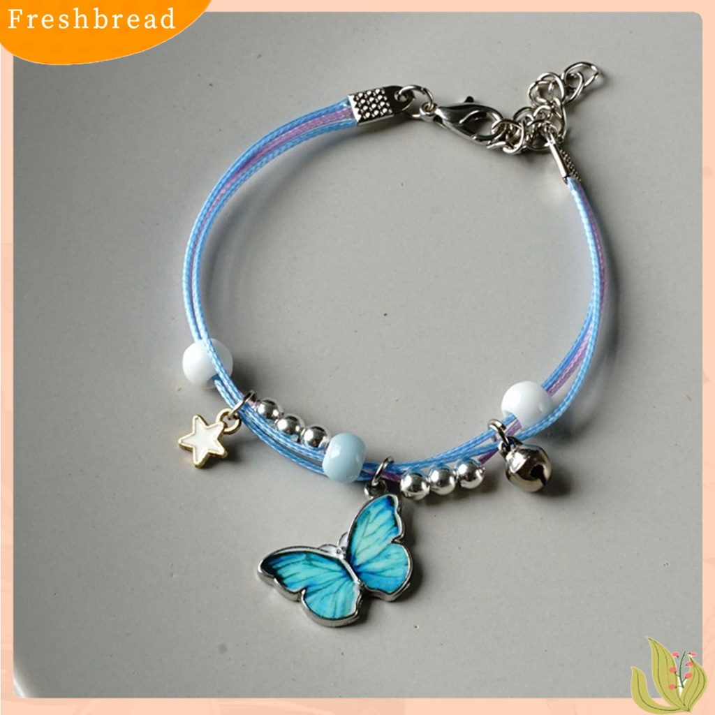 &lt; Freshbread &gt; Gelang Couple Butterfly Star Bell Multilayer Pria Wanita Kepang Tali Gelang Bangle Untuk Hadiah