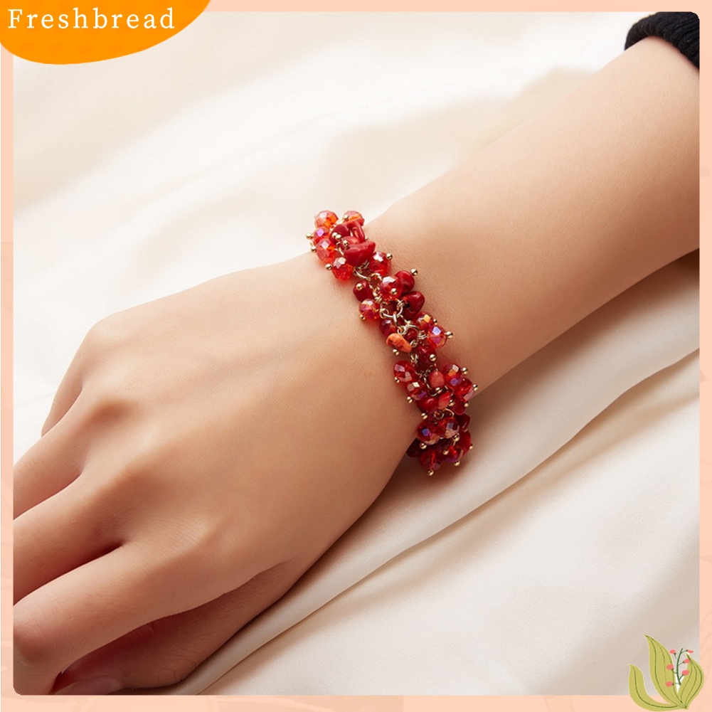 &lt; Freshbread &gt; Fashion Batu Wanita Gadis Gelang Bangle Wrist Band Perhiasan Pesta Hadiah Liburan