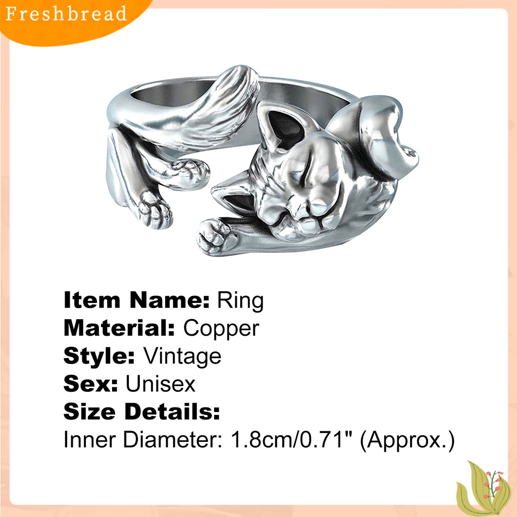 &lt; Freshbread &gt; Opening Ring Vintage Perhiasan Hadiah Anti Luntur Cincin Buka Bungkus Unisex Untuk Pesta