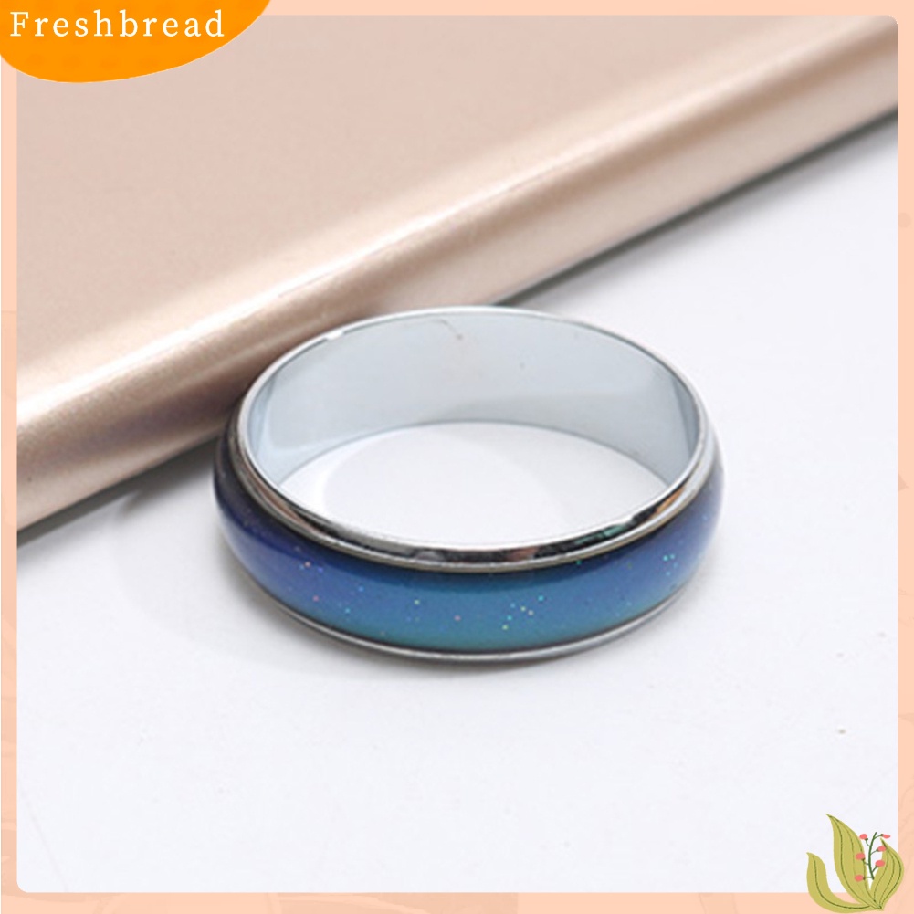 &lt; Freshbread &gt; Unisex Berubah Warna Band Emosi Perasaan Suasana Hati Suhu Cincin Perhiasan Hadiah