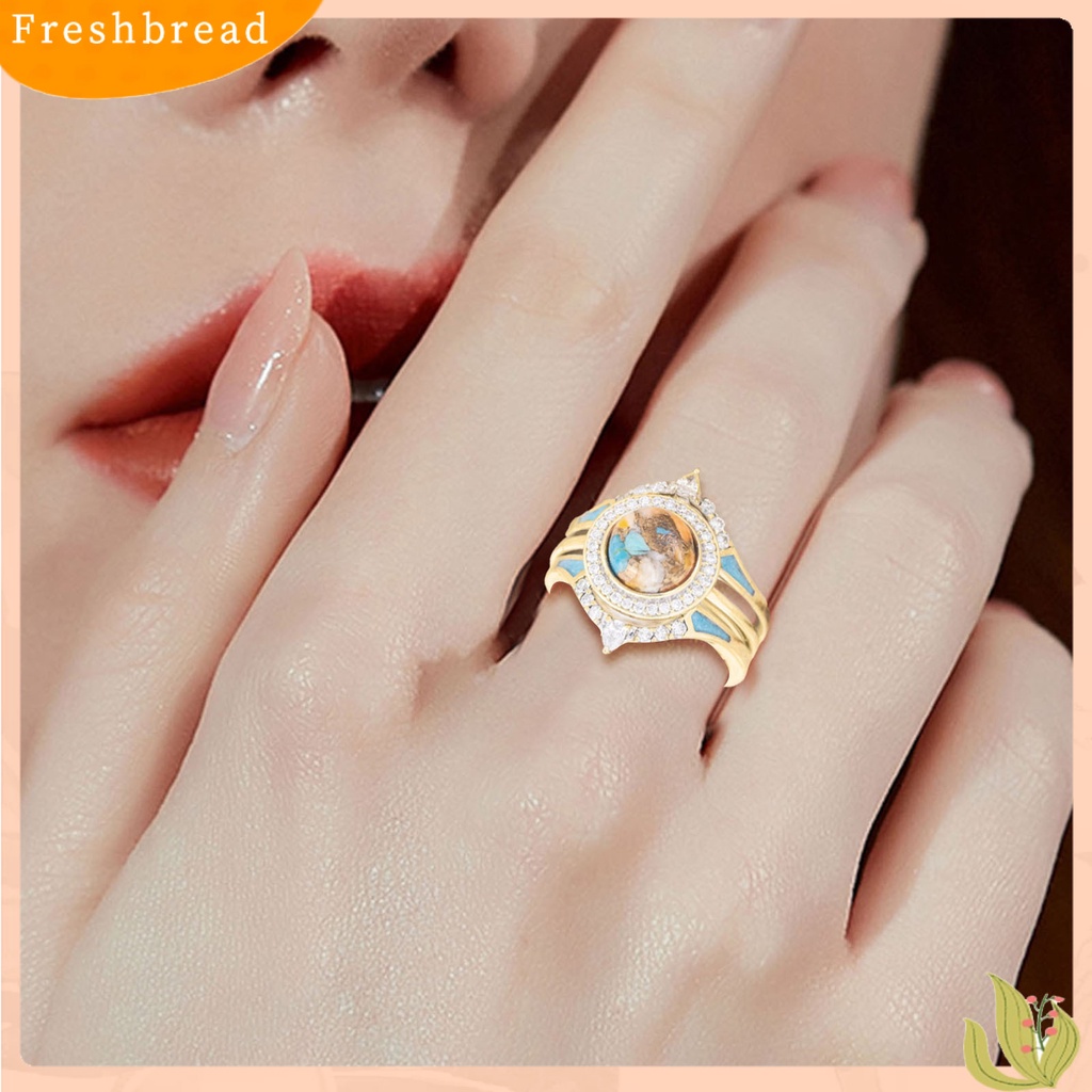 &lt; Freshbread &gt; 3pcs Set Cincin Wanita Gaya Vintage Pasangan Berlian Imitasi Gaya Bohemia Jari Cincin Set Hadiah Ulang Tahun