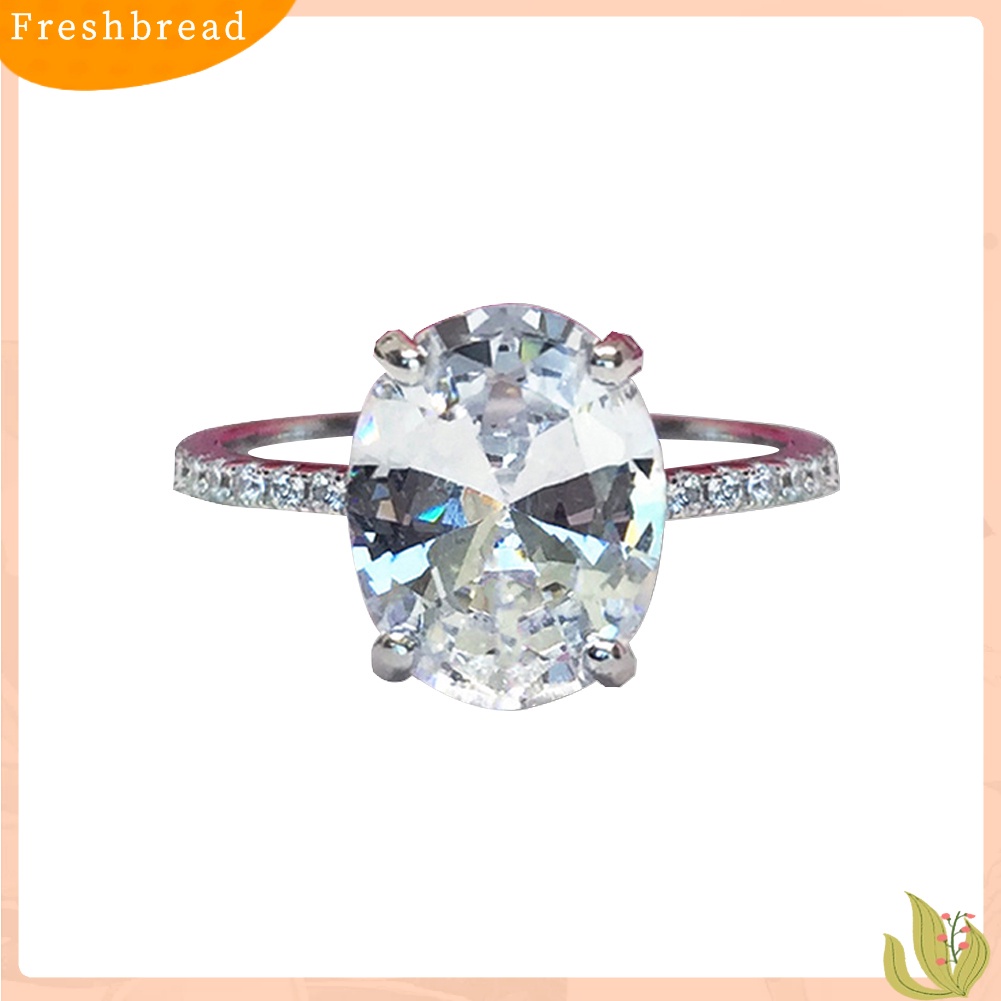&lt; Freshbread &gt; Kreatif Bentuk Telur Zirkon Bertatahkan Shiny Finger Cincin Pesta Wanita Perhiasan Hadiah