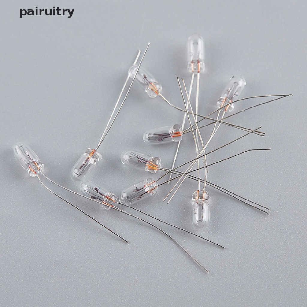 Prt 10pcs Lampu Bohlam Edison Pijar Filamen Padi PRT Mini 3 /4 /5Mm3 /6 /12/24V