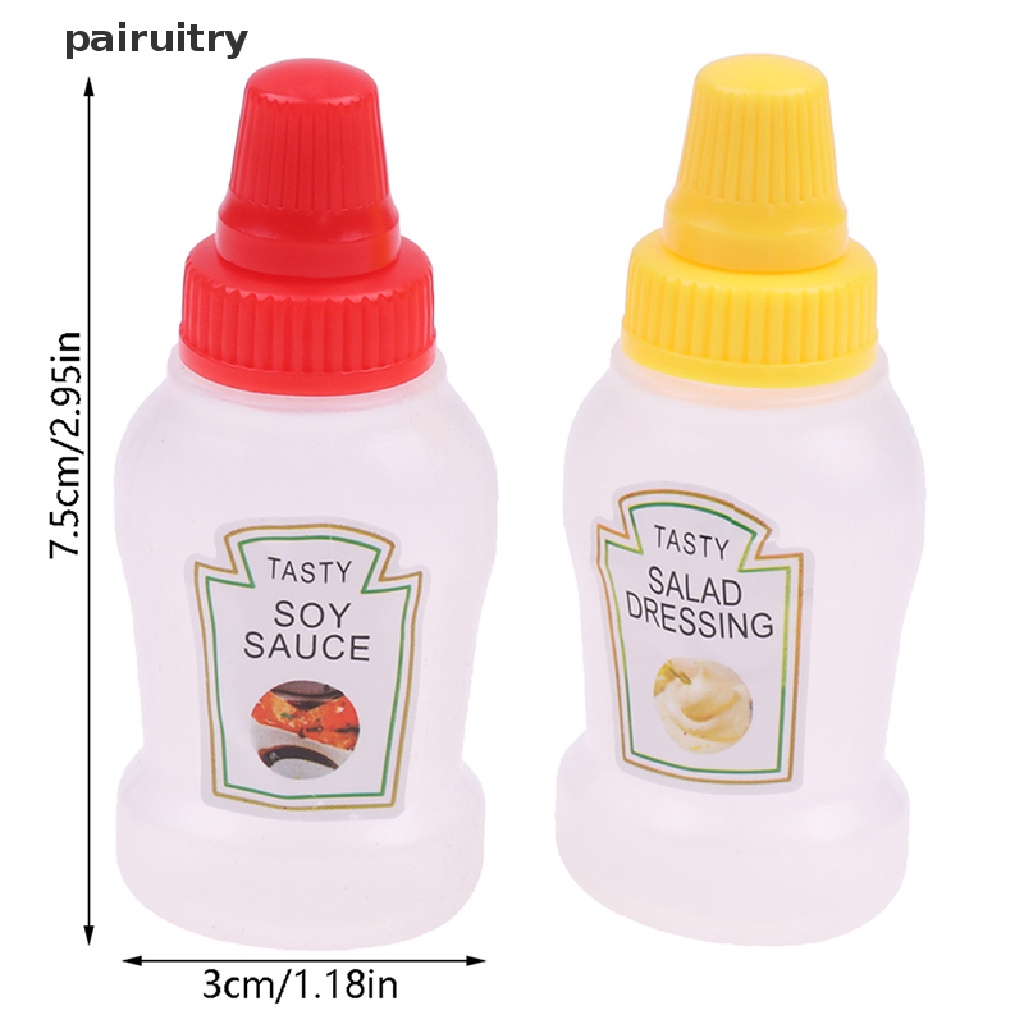 Prt 3Pcs Botol Peras Saus Mini Portable Botol Bumbu Subbotol Plastik PRT