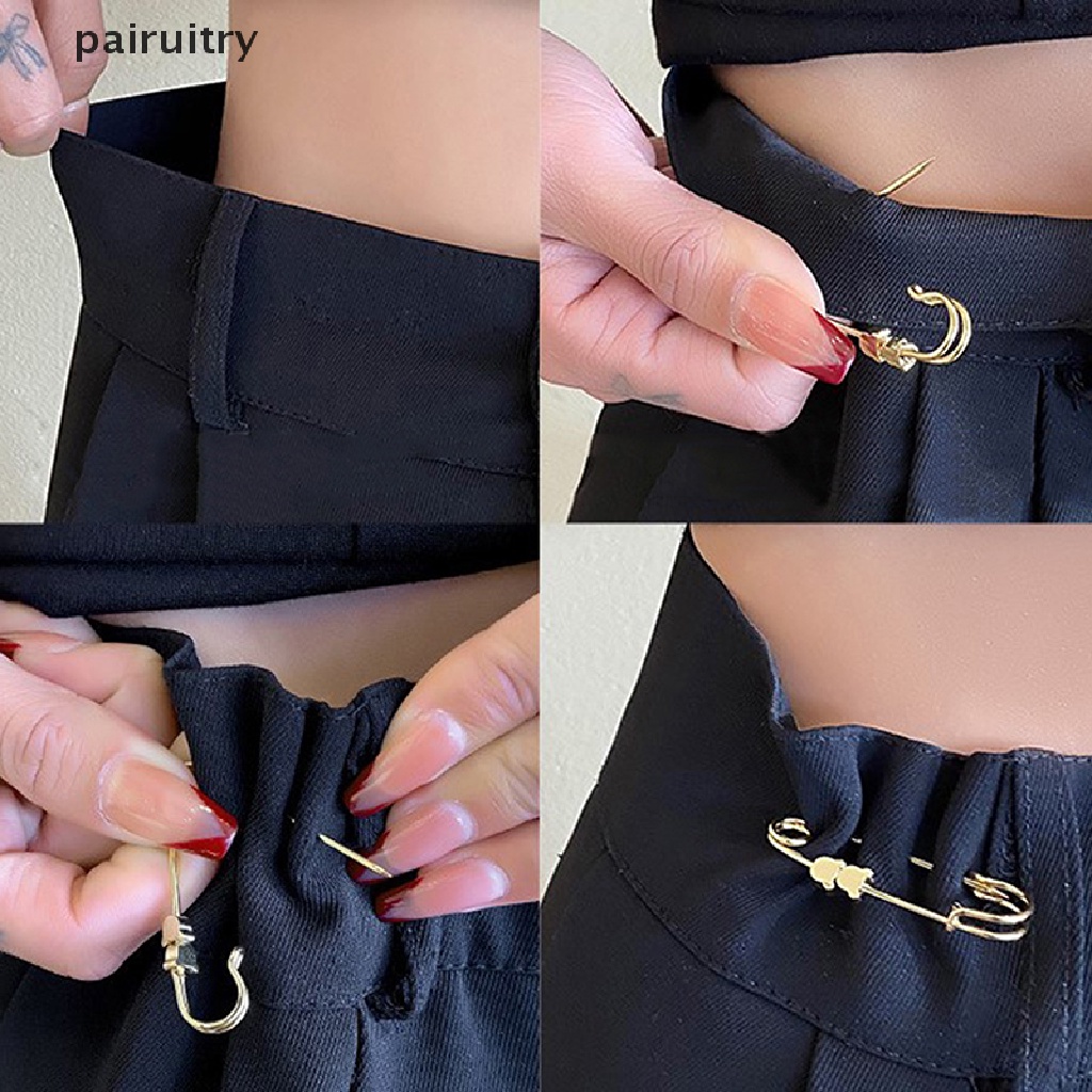 Prt Pin Pinggang Rok Penyesuaian Adjustable Bros Emas Hati Bintang Tetap Pakaian Pinggang Celana Pinggang Berubah Artefak Kecil PRT