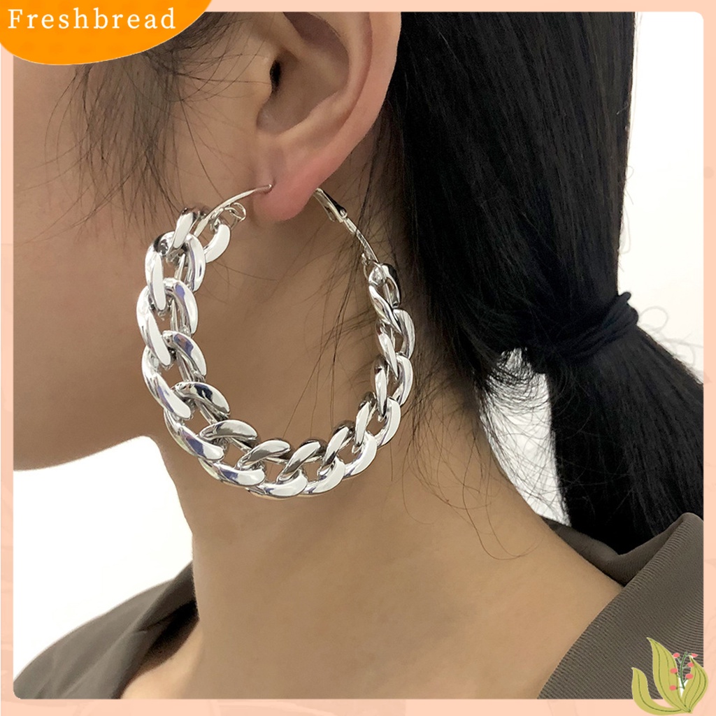 &lt; Freshbread &gt; 1pasang Anting Hoop Warna Vibrant Tidak Iritasi Sangat Ramah Untuk Kulit Tahan Luntur Hias CCB Wanita Anting Tindik Berlebihan Perhiasan Hadiah Untuk Gadis