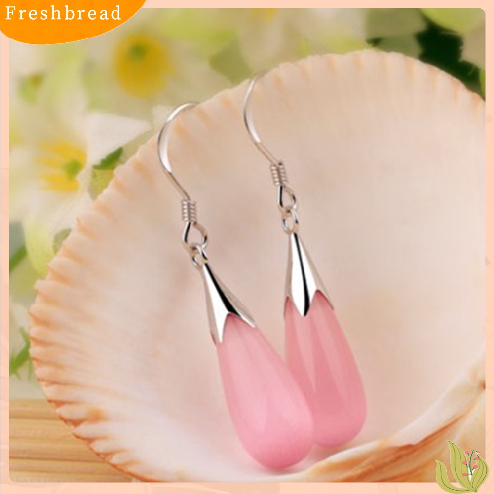 &lt; Freshbread &gt; Fashion Opal Tetesan Air Anting Kait Bunga Daun Anting Perhiasan Untuk Wanita Hadiah