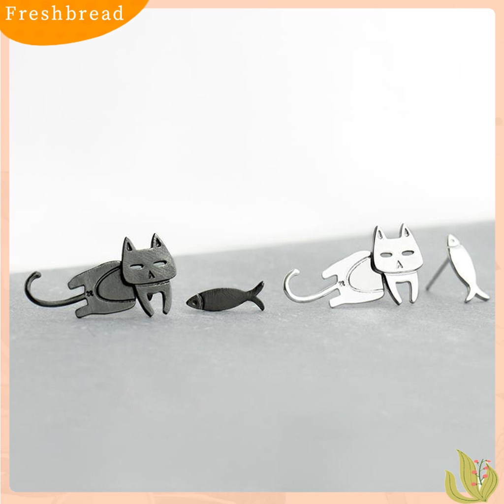 &lt; Freshbread &gt; 1pasang Ear Studs Bentuk Ikan Perhiasan Indah Semua Pertandingan Ringan Lucu Anting Tusuk Untuk Pacaran