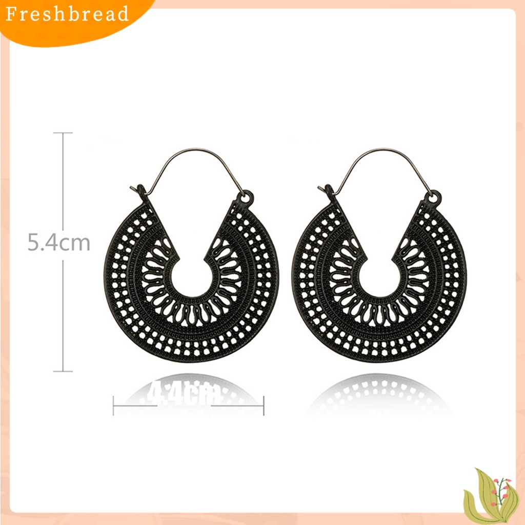 < Freshbread > 1pasang Anting Vintage Multi-Bentuk Alloy Kait Telinga Ukir Halus Untuk Perjamuan
