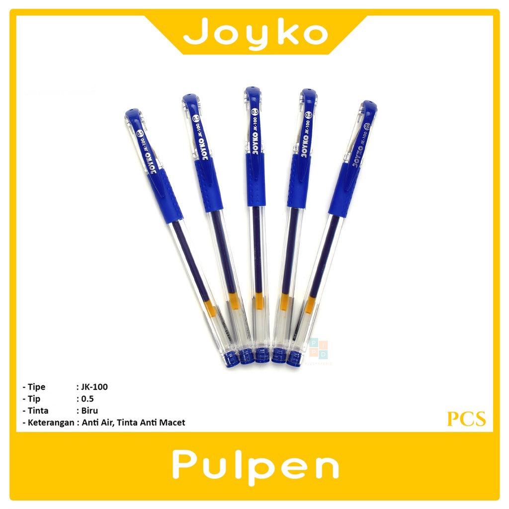 

JOYKO - Pulpen Gel Pen JK-100 0.5mm Biru - Pcs