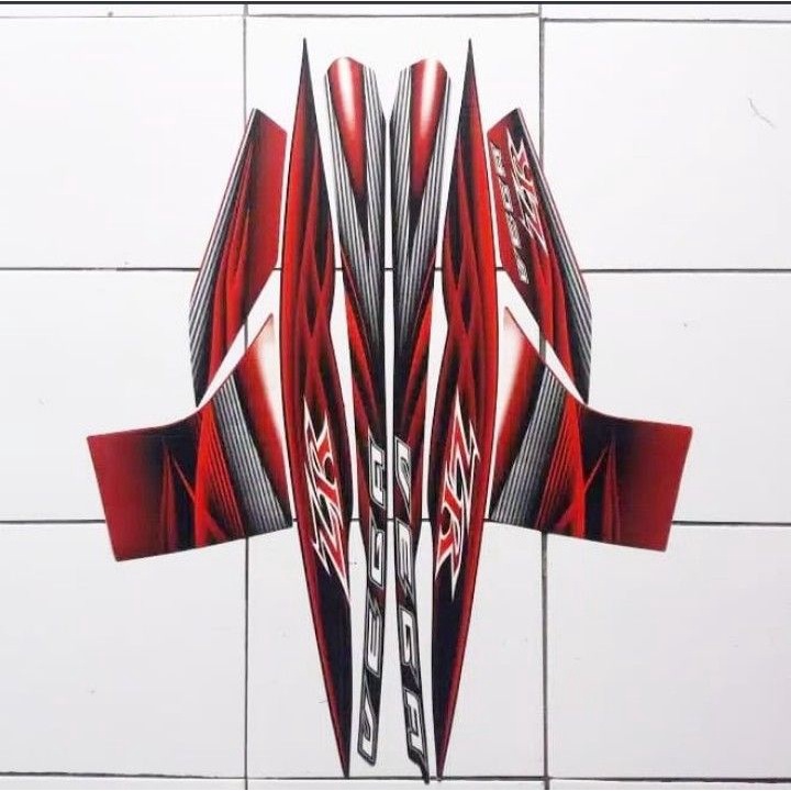 Stiker Striping Vega ZR 2012 Merah