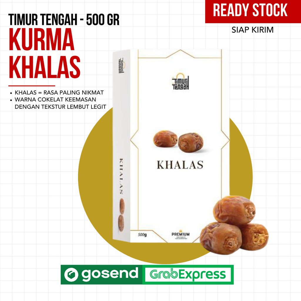 Kurma Premium Khalas / FRESH KURMA 500gr Berkualitas Harga Grosir / OPEN RESELLER / SIAP KIRIM