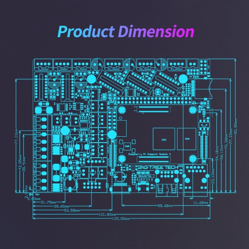 Zzz BIGTREETECH Manta E3 EZ Control Board 32Bit New Upgrade Silent Board Support Menjalankan Firmware Klipper