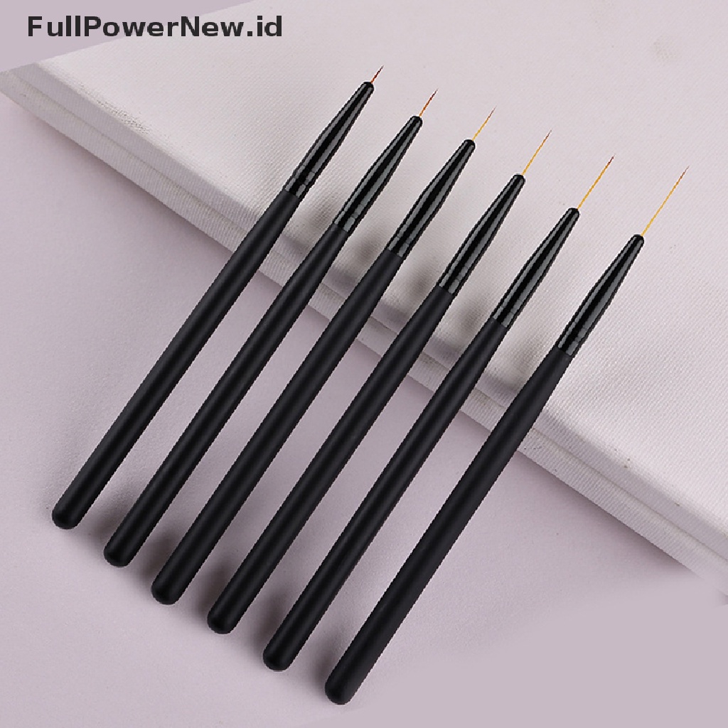 Power 1PC Kuas Liner Nail Art Paing Pen Pola Gagang Hitam Manicure Tools ID