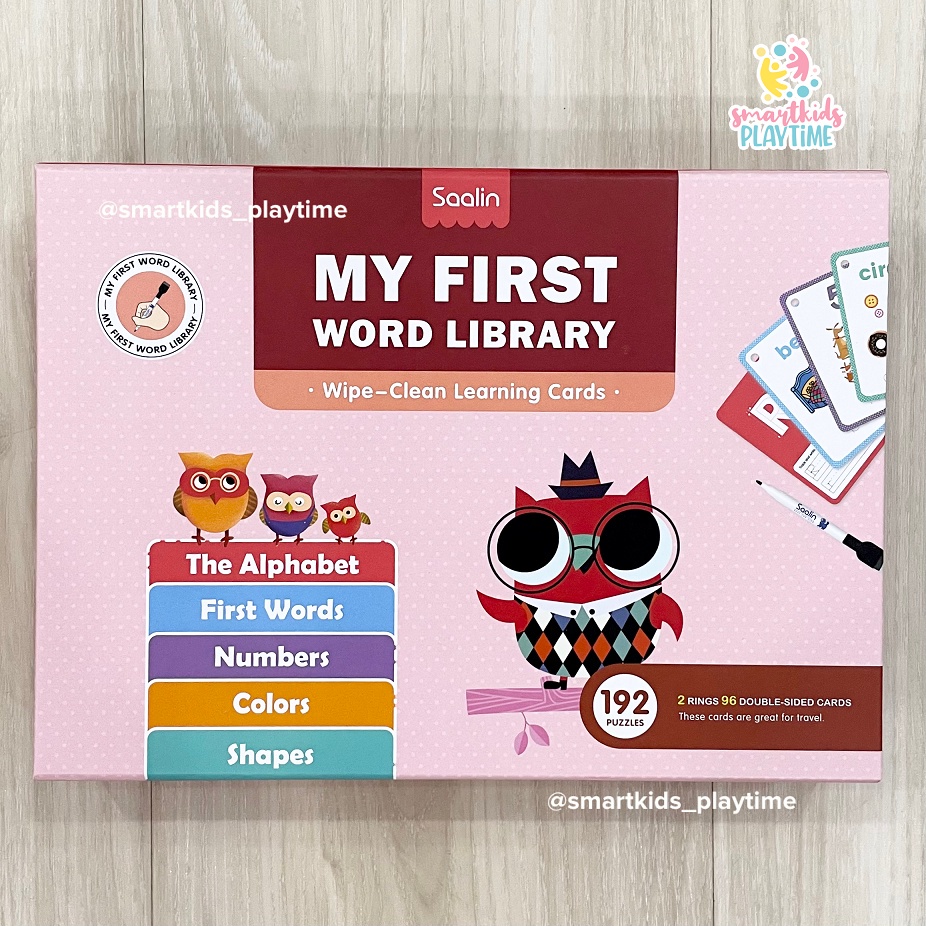 Saalin My First Word Library Wipe Clean Learning Cards Mainan Edukasi Anak