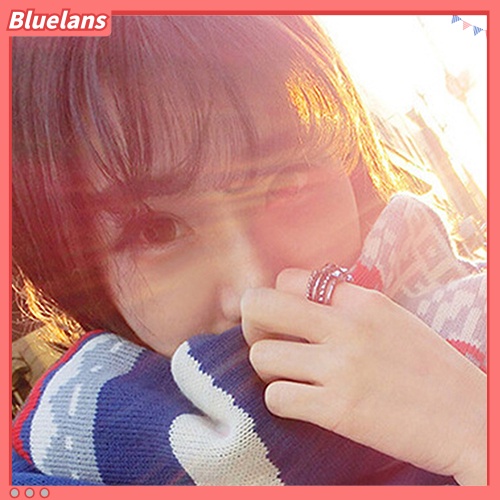 {In Stock} 4Pcs Wanita Retro Punk Berlian Imitasi Cincin Set Mid Finger Stack Ring Fashion Jewelry