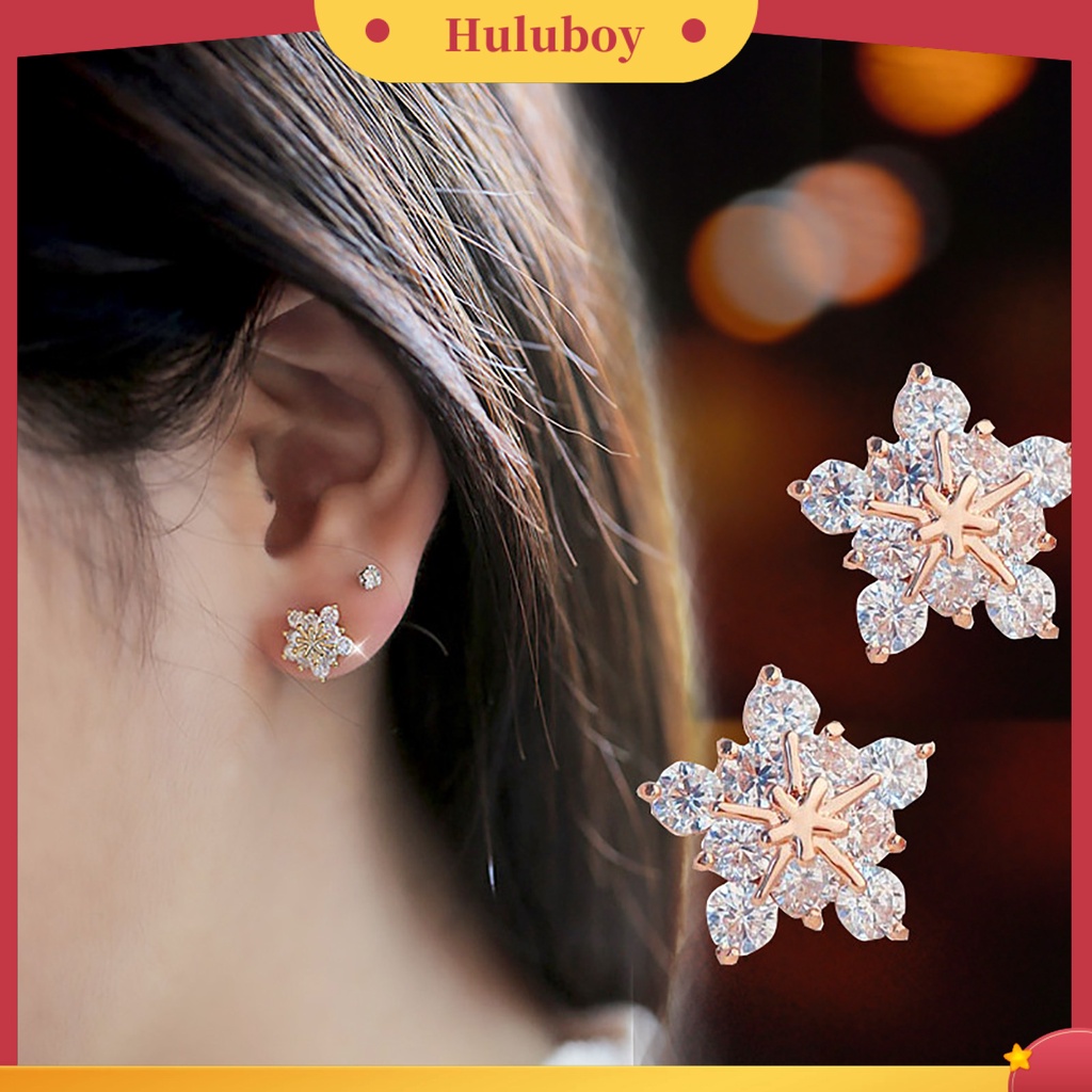 Anting Stud Desain Bunga Kelopak Lima Bahan Alloy Untuk Aksesoris Perhiasan Kencan