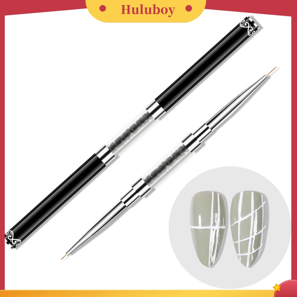 {In Stock} 9mm 11mm Nail Art Brush Double Head Rhinestone Handle Manicure Alat Lukisan Nail Art UV Gel Brush Pen Perlengkapan Kuku