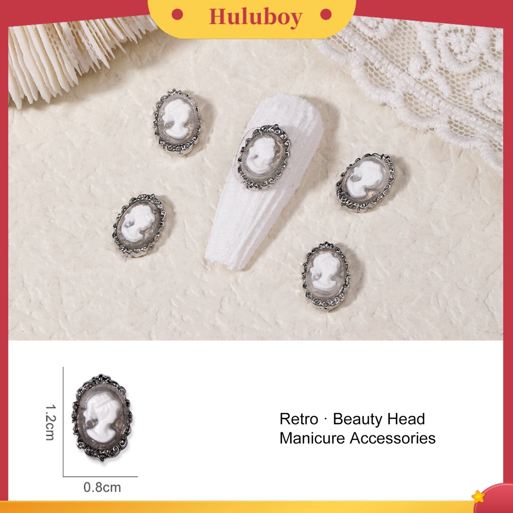 {In Stock} 10Pcs Pesona Kuku Tiga Dimensi Gloss Gaya Baroque DIY Alloy Vintage Kecantikan Kepala Nail Art Ornamen Manicurist Supply