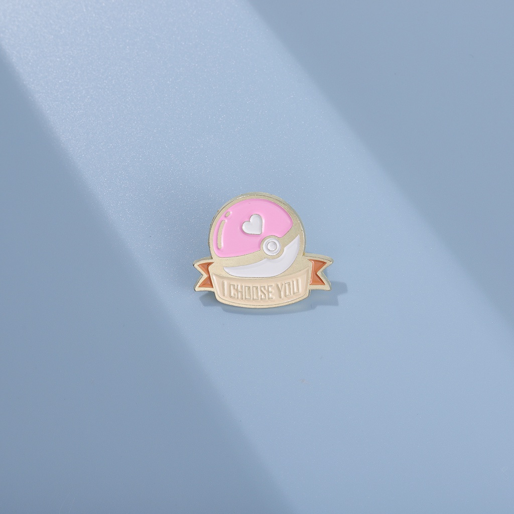 Riman Series Pet Elf Lapel Pin &quot;I Choose You&quot; Bros Elf Ball Badge Hadiah Untuk Teman Aksesoris Pakaian