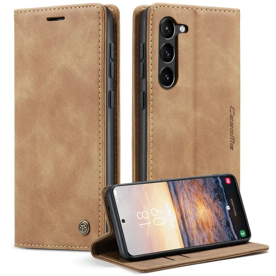 Leather Flip Wallet For Samsung A54 A34 A24 A14 - M14 4g 5g Dompet Magnetic Cover Standing Caseme